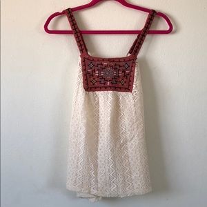 Xhilaration ivory lace tank top